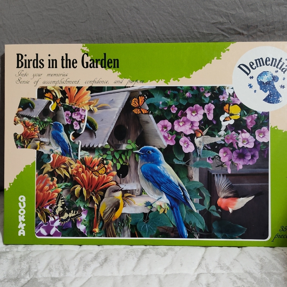 Quokka "Birds in the Garden" Dementia Puzzle, 35 Large Pieces